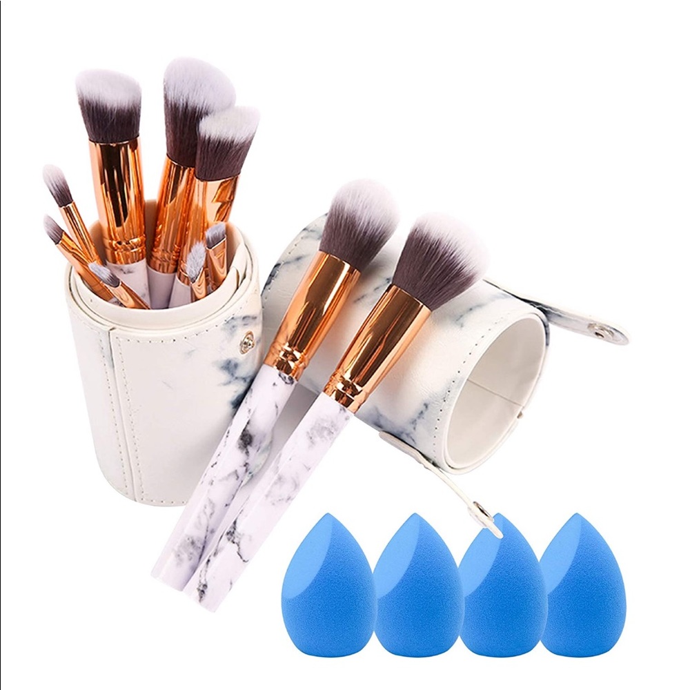 10psc Marble Makeup Brush Sets
